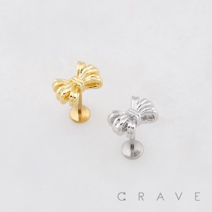 MULTI RIBBON LACE LAP THREADLESS (PUSH IN) 316L SURGICAL STEEL LABRET SET